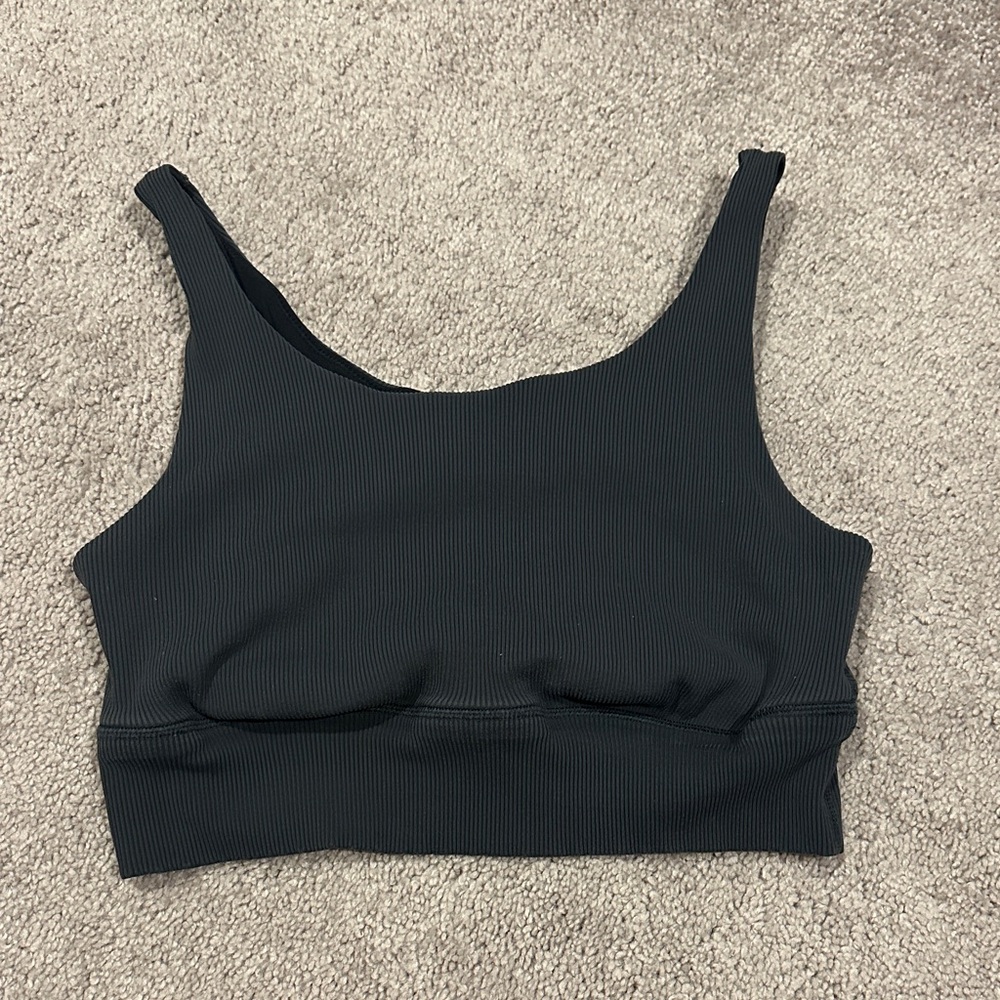 Aerie Charcoal Ribbed Crop Top